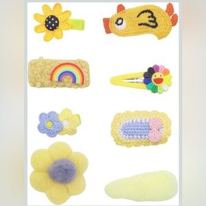 Colorful Crochet Hair Clips | Little Girls or Toddler | Cute | Easy To Clip Hair